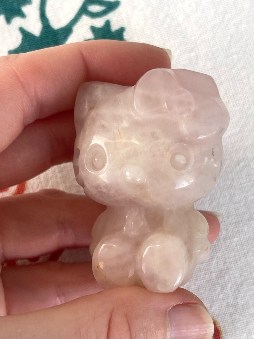 Rose Quartz Hello Kitty Crystal